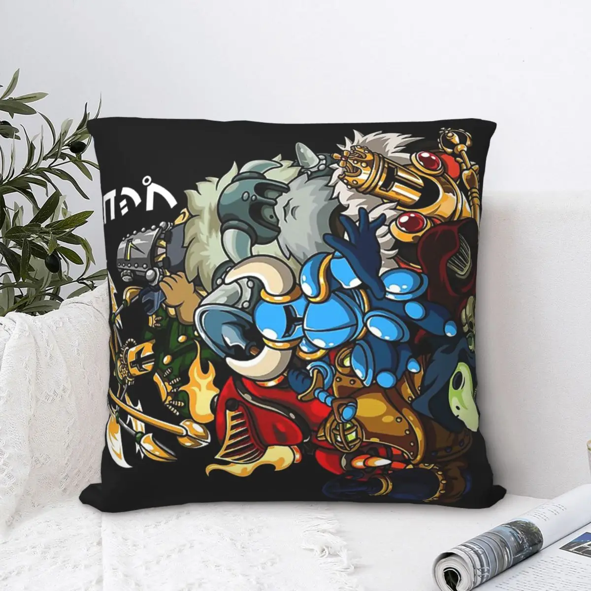 

Cool Polyester Cushion Cover Shovel Knight Home Chair Decorative Reusable Hug Pillowcase