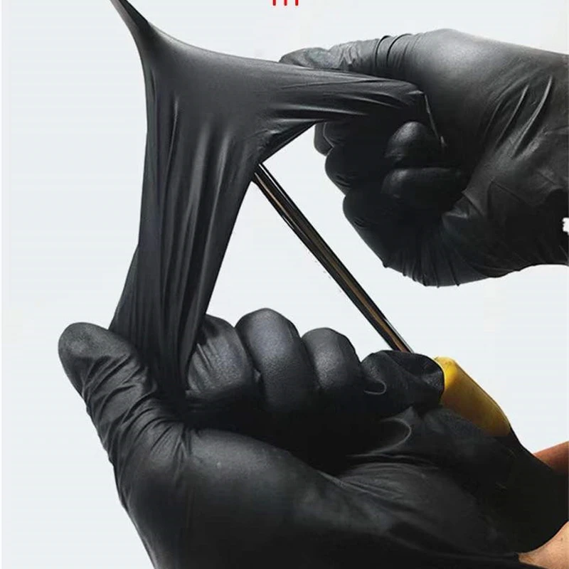 

100 авторемонт специальные перчатки повышенной прочности упругий локомотив ремонт одноразовые черные перчатки продуктовый класс защитные ...