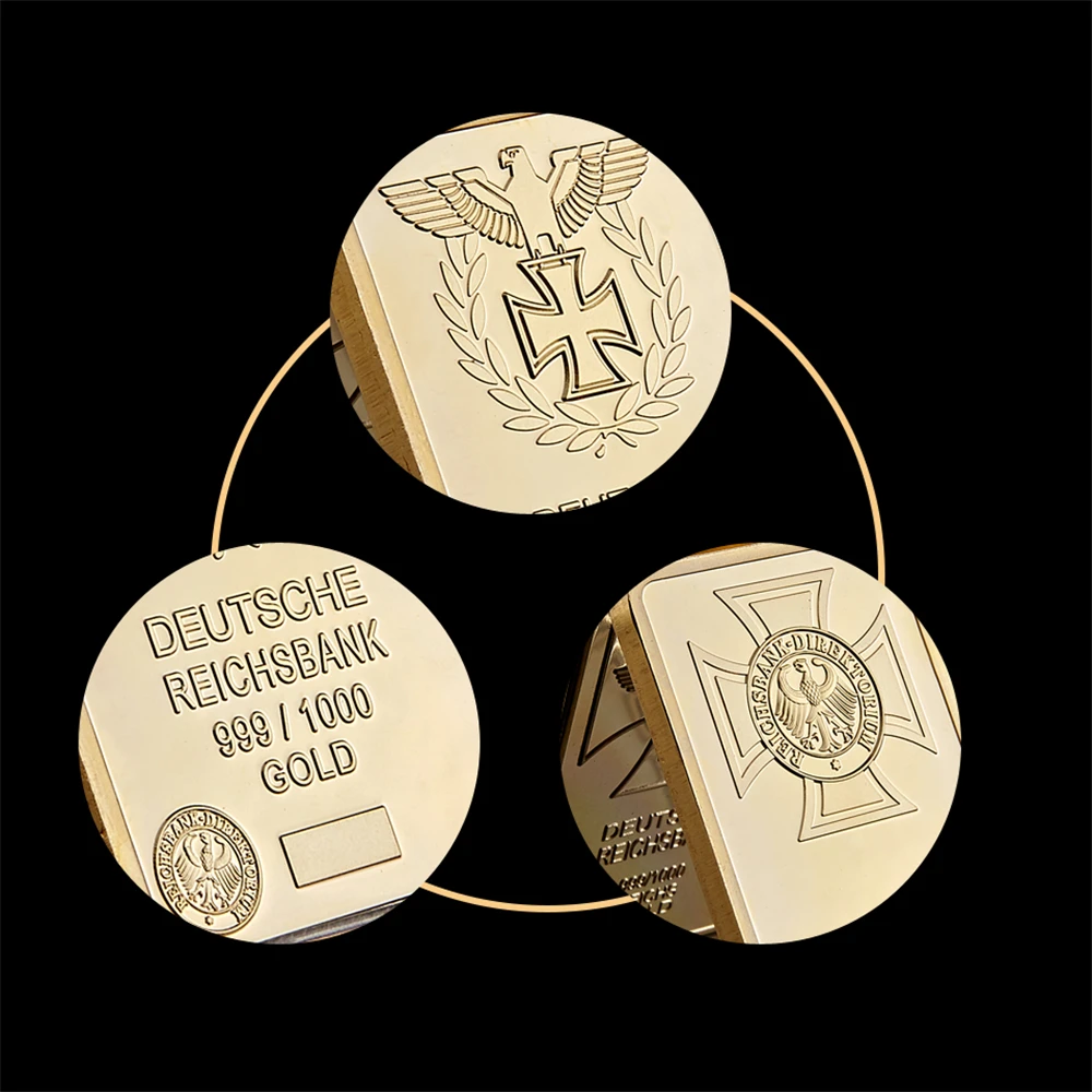 Железная монета с золотым покрытием 1 унция