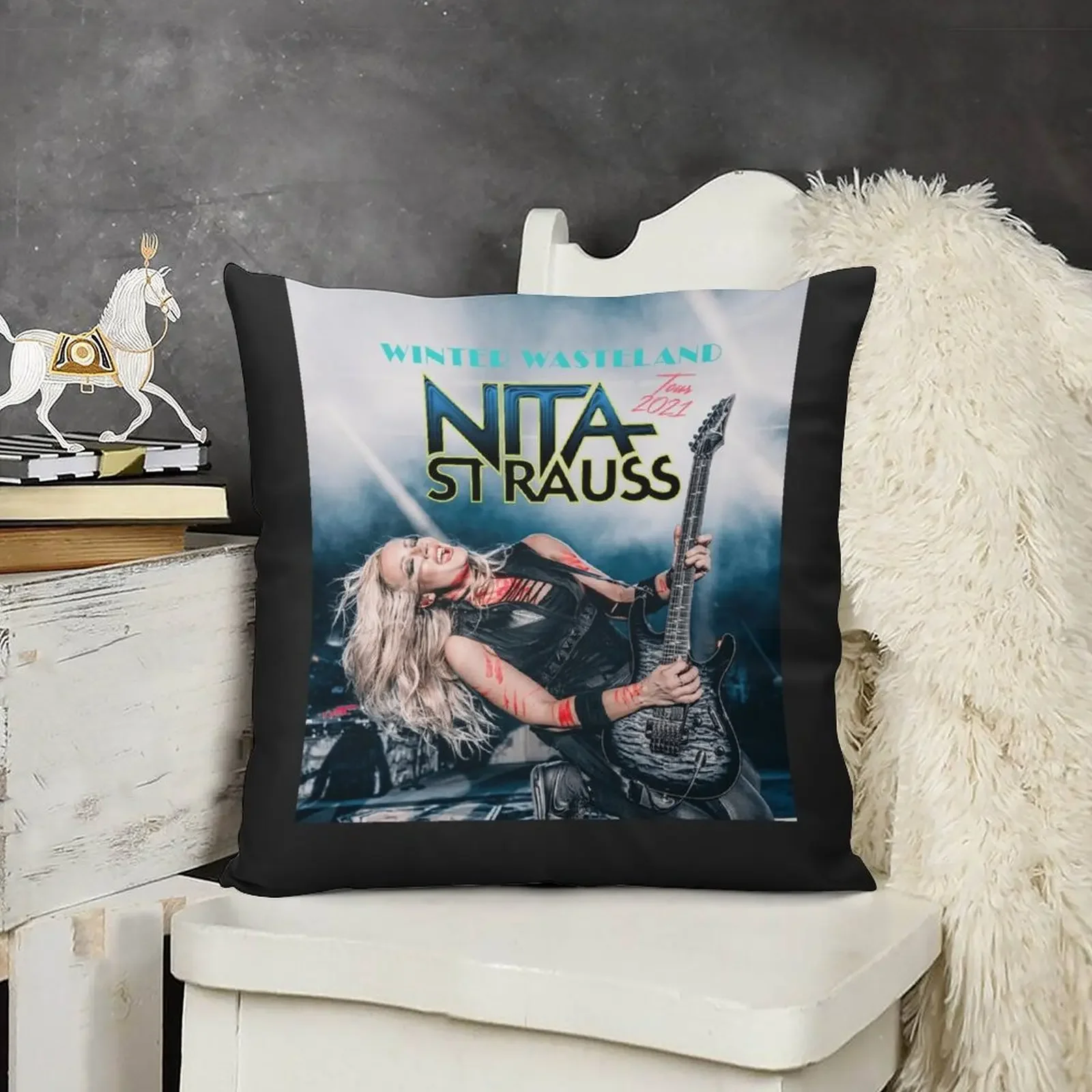 viferit Nita Strauss Winter Wasteland Tour 2021 декоративная подушка чехол для подушки наволочка