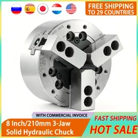 8 inch 210mm solid hydraulic power chuck 3 jaw oil pressure chuck for mechanical cnc lathes with a6 flange high precision chuck
