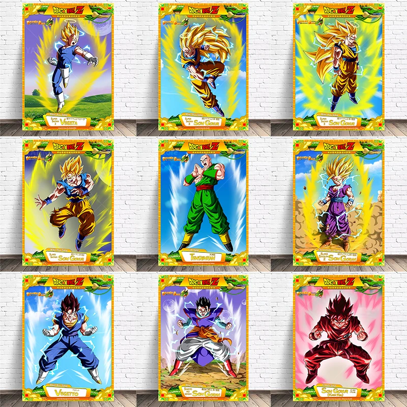 

Dragon Ball Canvas Painting Japanese Anime Character Evolution Form Poster Wall Art Print Boy Room Wall Picture Decoration Mural