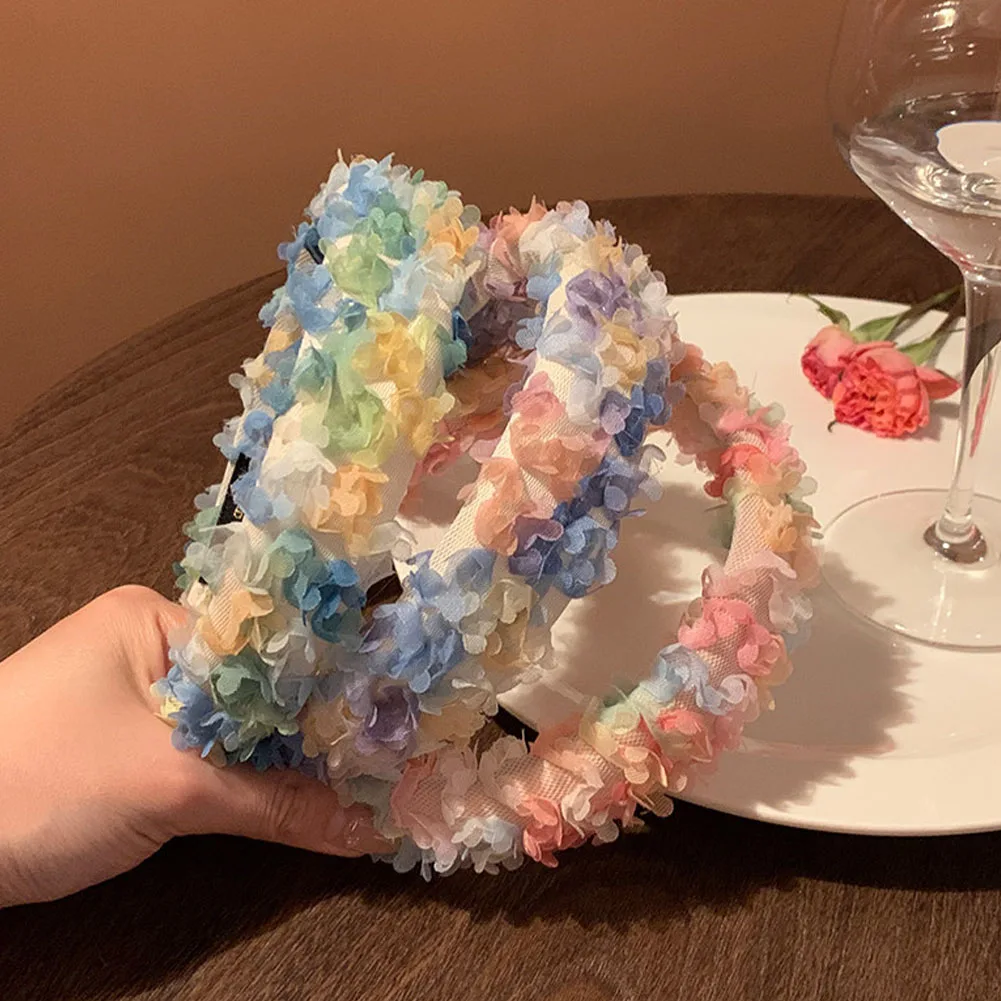

2022 Summer Retro Floral Wide Headbands for Women Girls Cute Soft Headwear Out All-match Fashion Hair Bands Hair Accessories
