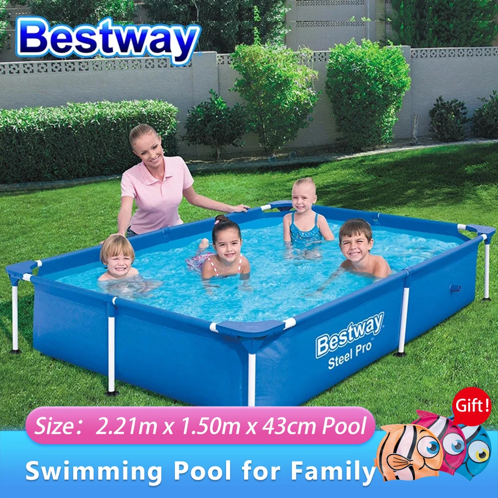 

Bestway 56401 2,21 М Рамка для плавания, открытый бассейн для безопасности для семьи, детей, легкая установка, вода, настоящий дом, плавательный басс...