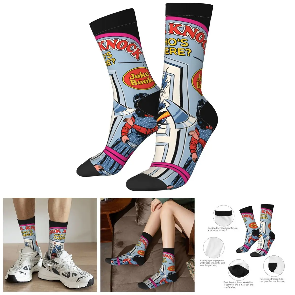 Śmieszne szalone skarpety dla mężczyzn konkurencyjne hip-hopowe Harajuku steven rhodes szczęśliwy jednolity wzór drukowane chłopięce uciskowe