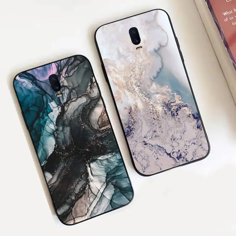 

Marble Phone Case For Oppo Reno Realme C3 6Pro Cover For vivo Y91C Y17 Y19 Funda Capa