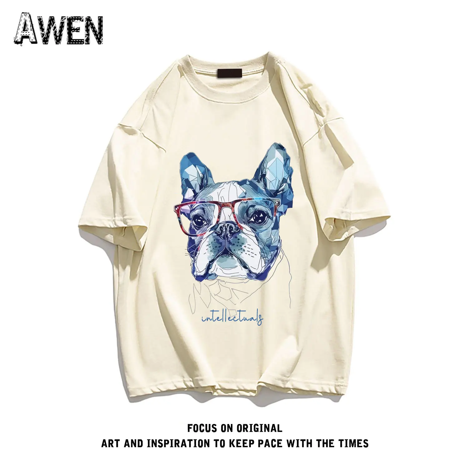 

Women Oversized 4XL Dog Print Short Sleeve T-Shirt Man Summer Original Simple Streetwear Women Vintage Shirt Clothes Loose Tee
