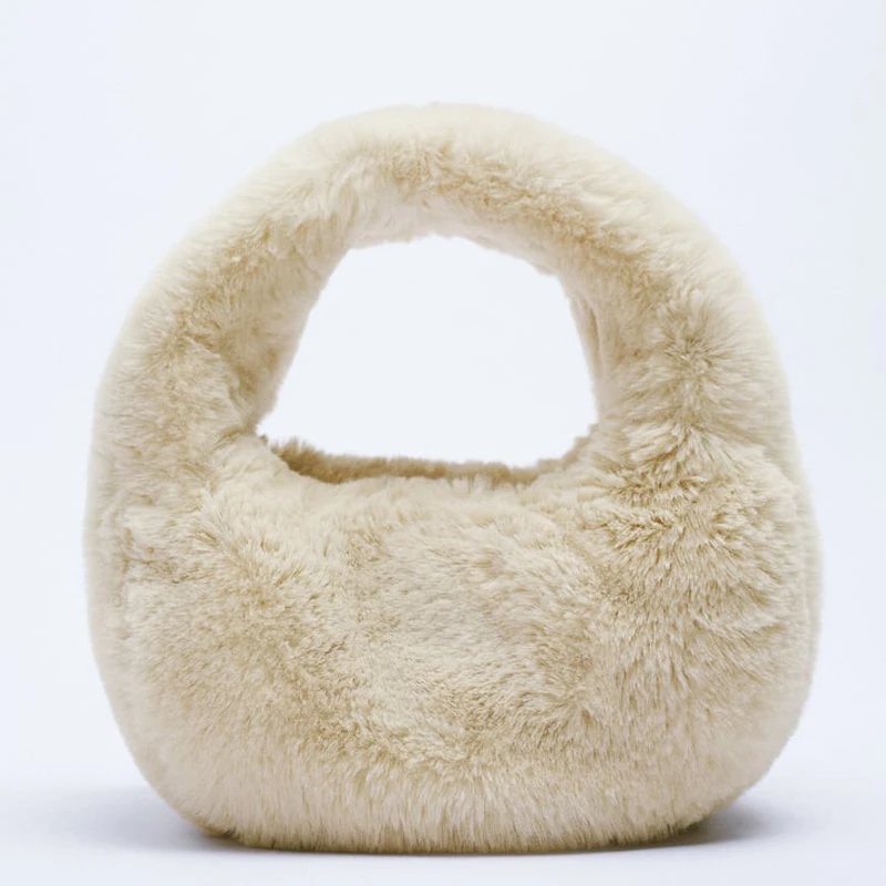 

Tote Bag Plush Ladies Small Handbag Women's Hand Bags 2022 trend Female Handbags Woman Fashion Designer Luxury Brands