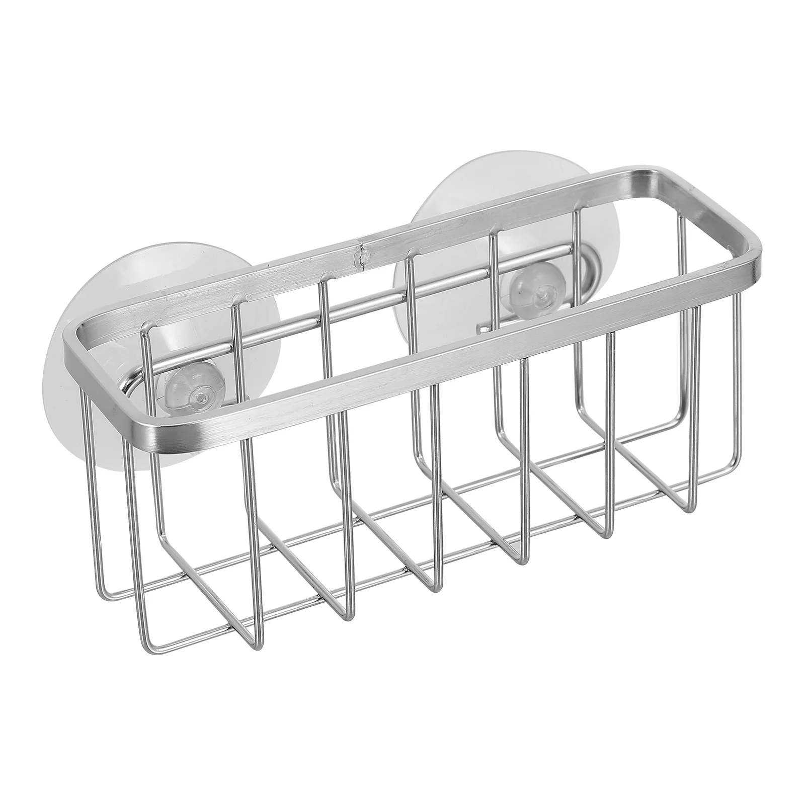 Sponge Drying Rack Kitchen Soap Tray Sink Holder Dish Brush Drainer Basket Metal Brackets Suction Countertop Caddy Scrubber