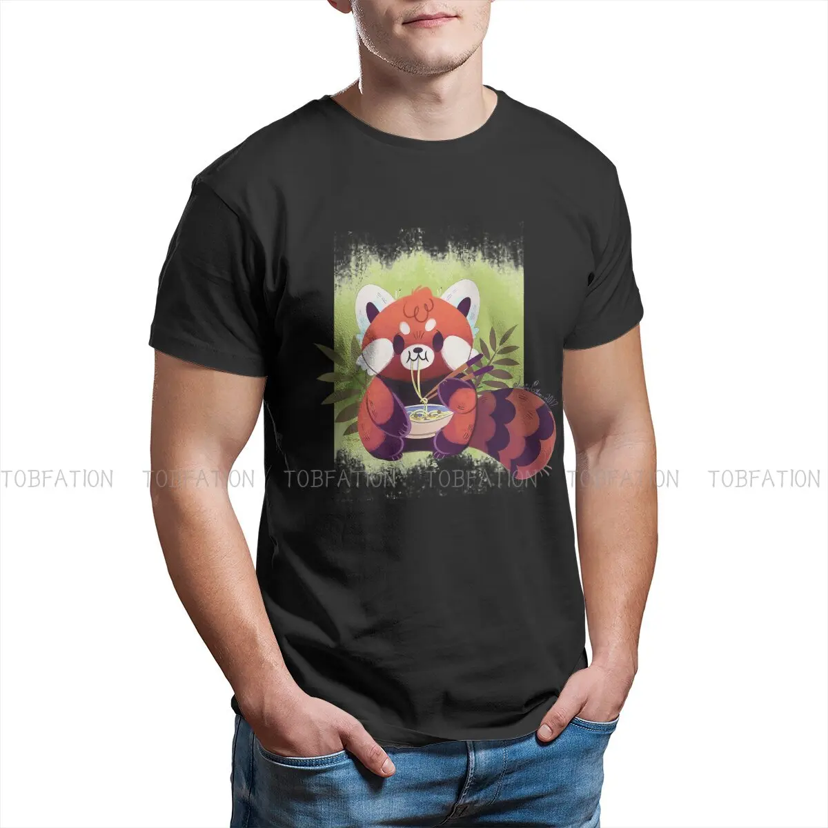 

Lovely O Neck TShirt Red Panda Golden Panda Endangered Mammals Pure Cotton Original T Shirt Men Clothes New Design Big Sale