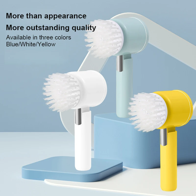 

Cordless Wash Brush 3 Brush Heads Usb Electric Cleaning Brush Rotating 2023 Electric Brush For Kitchen Bathroom Sink Dishwashing