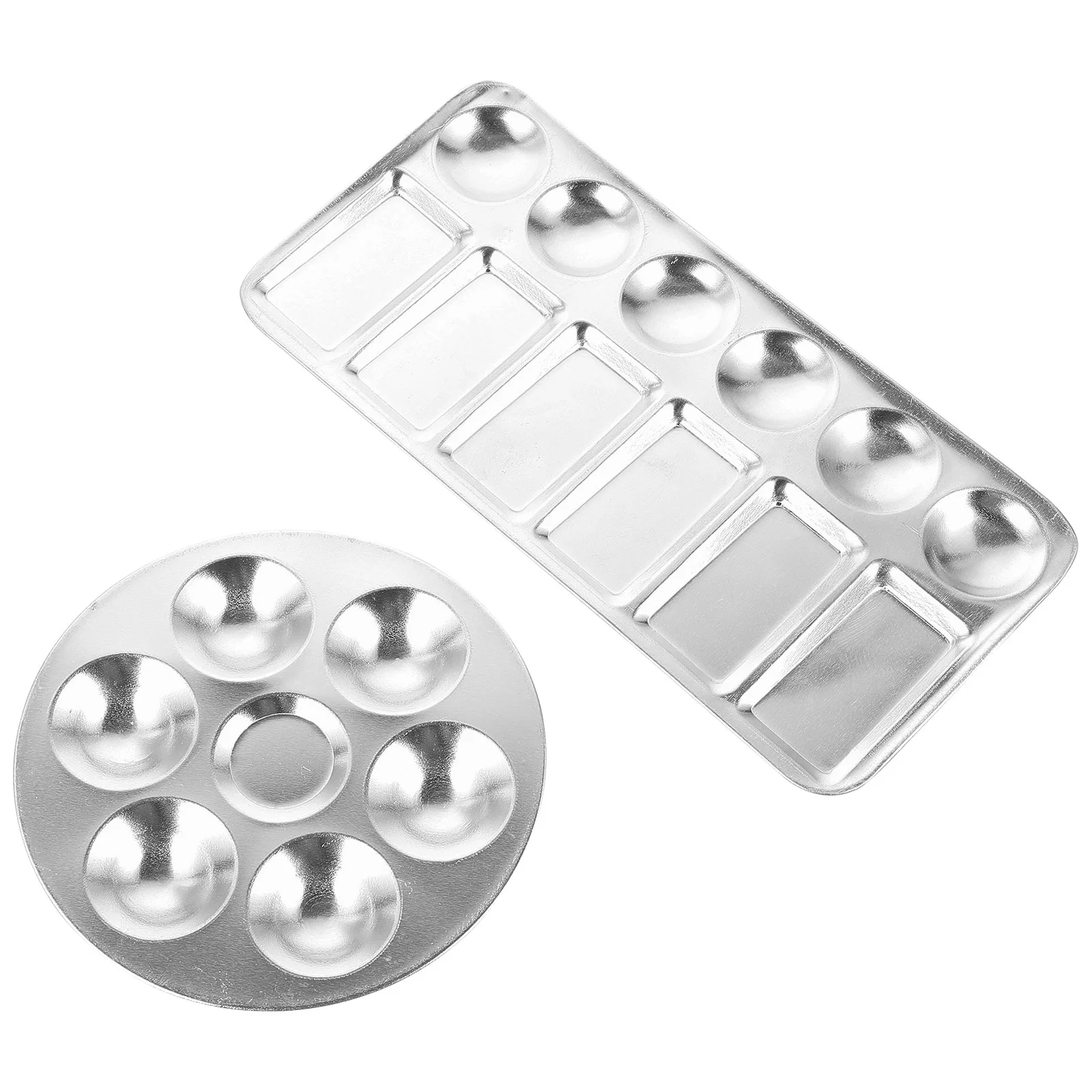 

Round Tray Pallets Stainless Steel Palette Metal Trays Watercolor Palettes