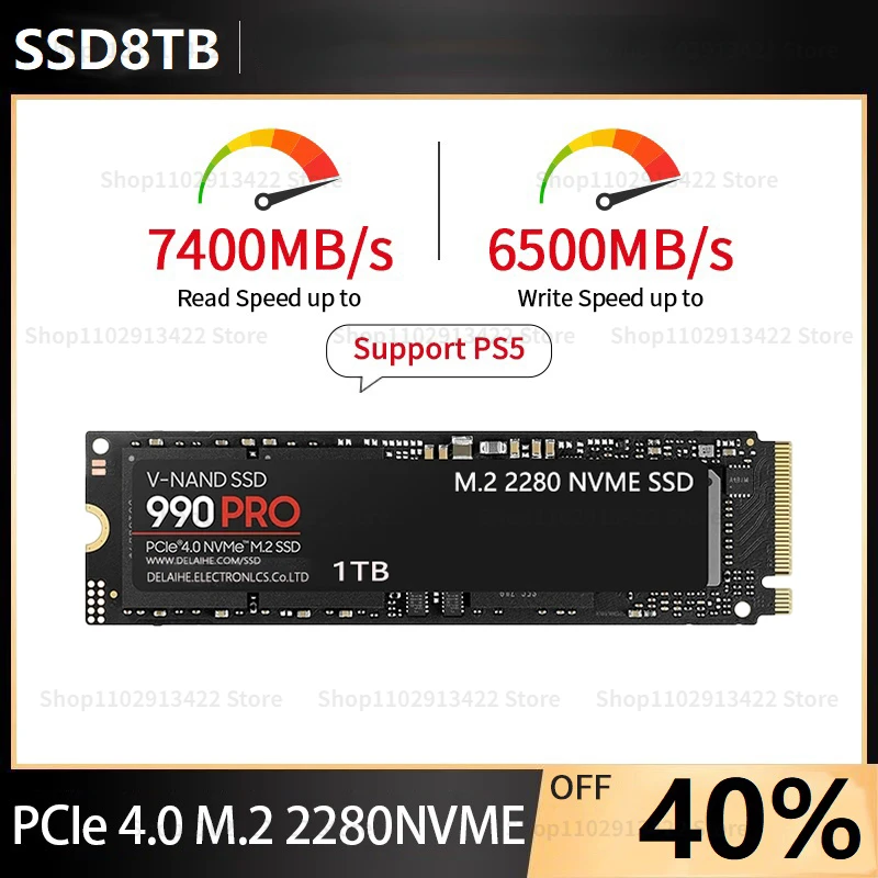 

990PRO New High speed portable 2023 NVME Original SSD 1TB 2TB 4TB M2 2280 SSD M.2 SATA HDD disco duro for Desktop Laptop PC PS5