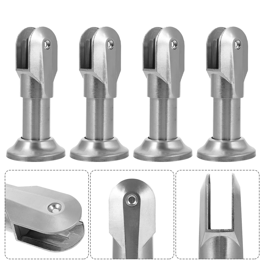 

4pcs Public Restroom Partition Feet Useful Toilet Partition Leg Toilet Support Feet Restroom Partition Fittings
