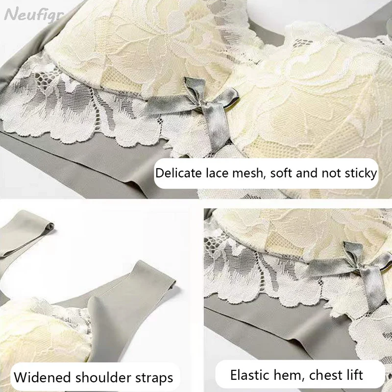 Женский бюстгальтер кружевной топ без косточек женский пуш-ап сексуальное