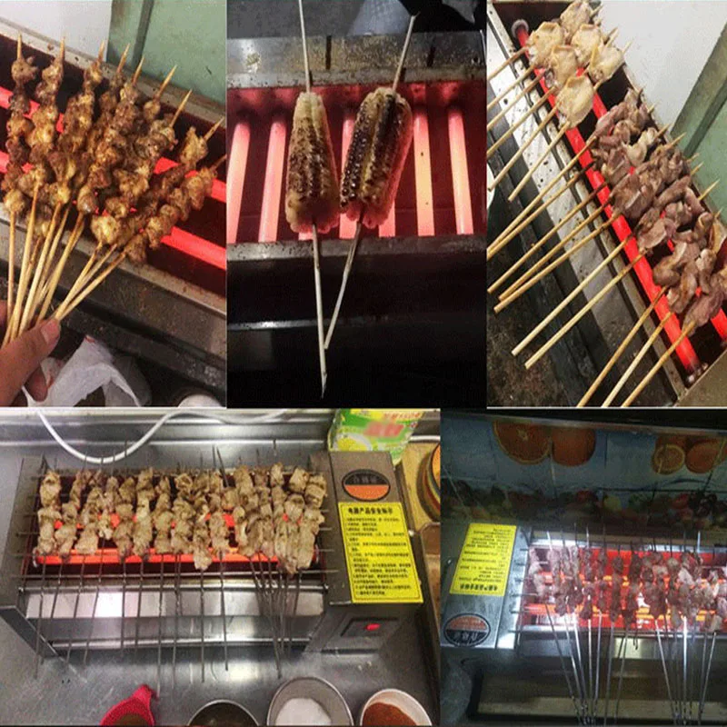 0 6m bbq electric oven smokeless skewer electromechanical hot barbecue machine stove electric grill 4500w free global shipping