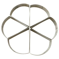 new fan shaped triple cornered perforated tart ring quiche cake ring mold tart pan pie tart ring with hole fruit pie circle