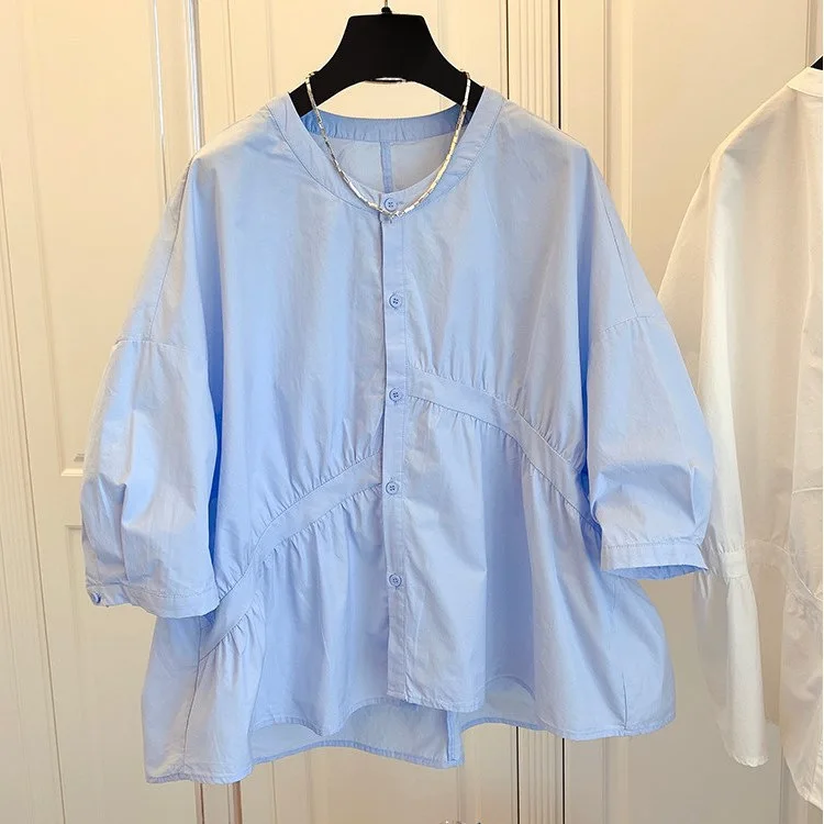 

Дизайнерская нишевая Асимметричная плиссированная рубашка в стиле пэчворк для кукол, новинка на осень