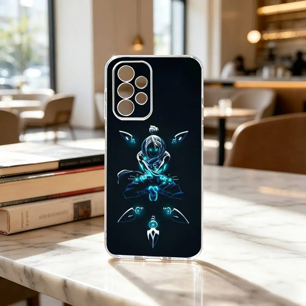 Фото Прозрачный чехол V-alorant J-Jett Game для телефонов Samsung S25, S24, S21, S22, S23, S30, Ultra, S20, Plus, Fe №4
