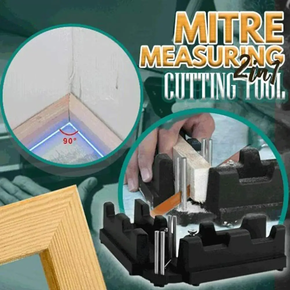 

2-in-1 Mitre Measuring Cutting Tool Corner Clamp Wood Angle Clamps Holder and Cutting 85 To 180 Degree Angle Clamp