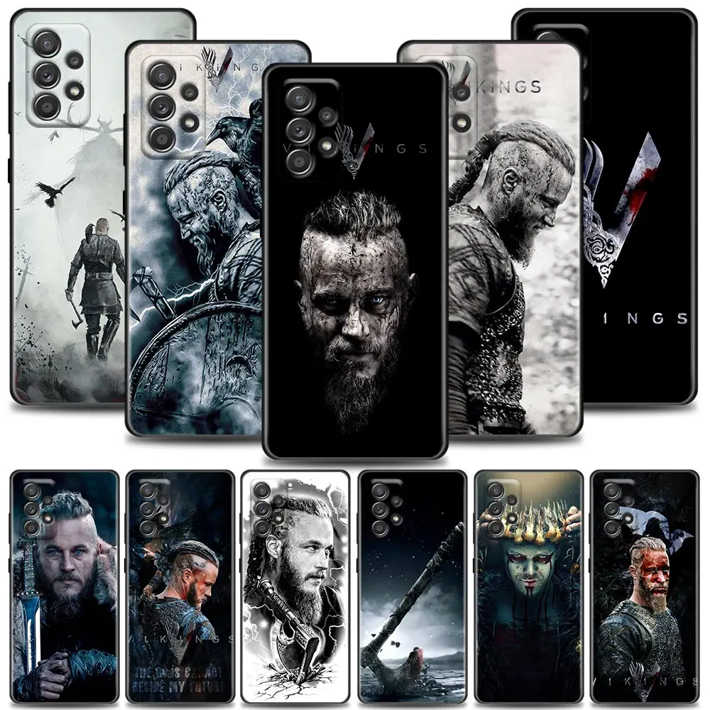 

Cool Vikings TV Series Axe Case For Samsung Galaxy A52 5G Funda Samsung A52s A53 A72 A73 A33 A23 A32 A51 A71 Soft Silicone Cover
