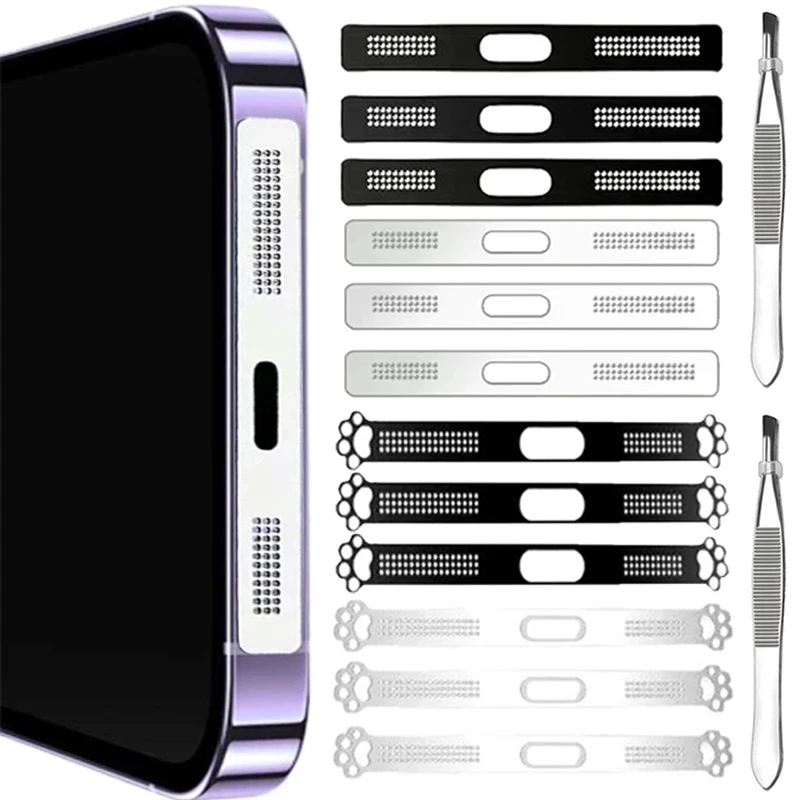 

1/5PCS Integrated Phone Speaker Dustproof Mesh Stickers For iPhone 14 13 12 Universal Charging Port Anti Dust Net Protectors