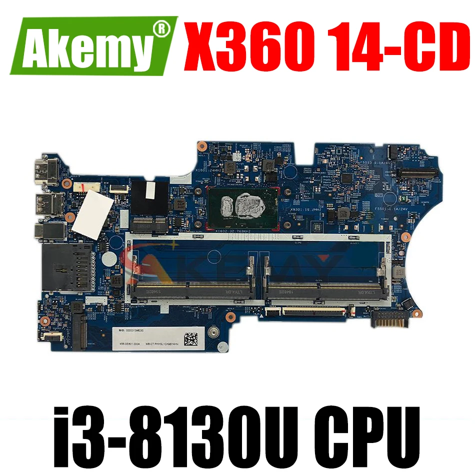 

17879-1B Laptop motherboard for HP X360 14-CD original mainboard i3-8130U UMA L18163-601 L18163-001