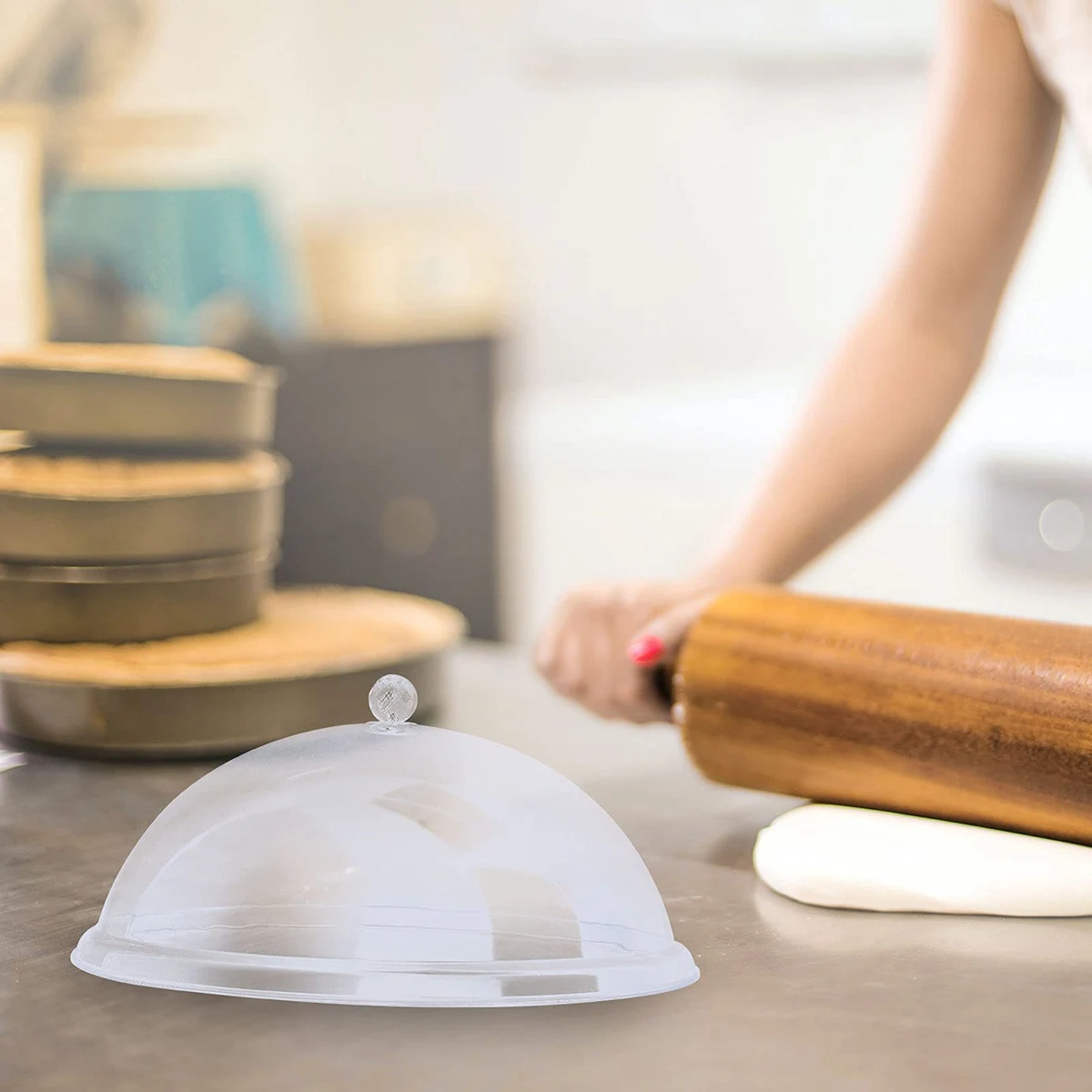 Прозрачная крышка для пирожных акриловый купол еды закусок защита от пыли