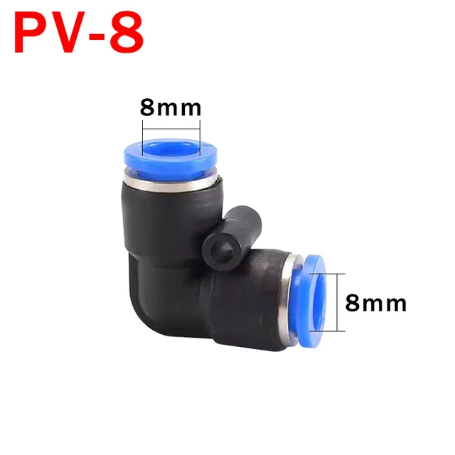 

Комплект пневматических быстроразъемных фитингов PV, 90 градусов, пластик, 4/6/8/10 мм