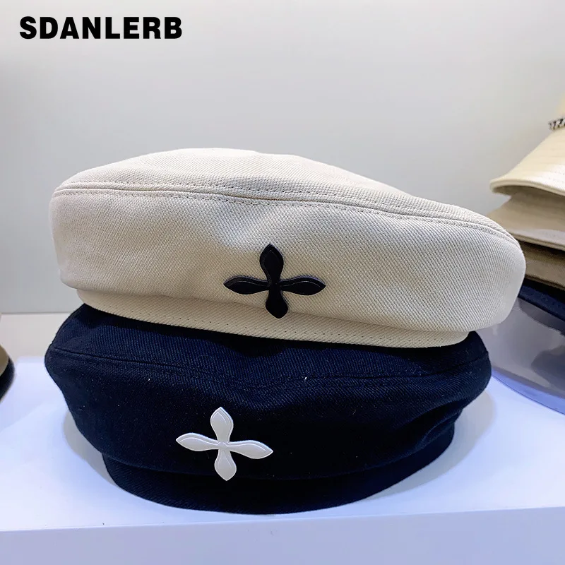 

2022 Fashion Beret Female Spring and Summer Leisure All-Matching Outdoor Caps Graceful Painter Head Beret Women's Elegant Hats