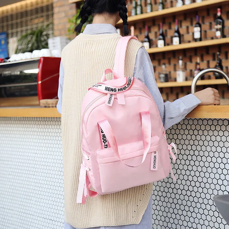 

Cute Large Capacity Backpack Women Preppy School Bags for Teenagers Female Nylon Travel Bags Girls Bowknot Backpacks Mochilas