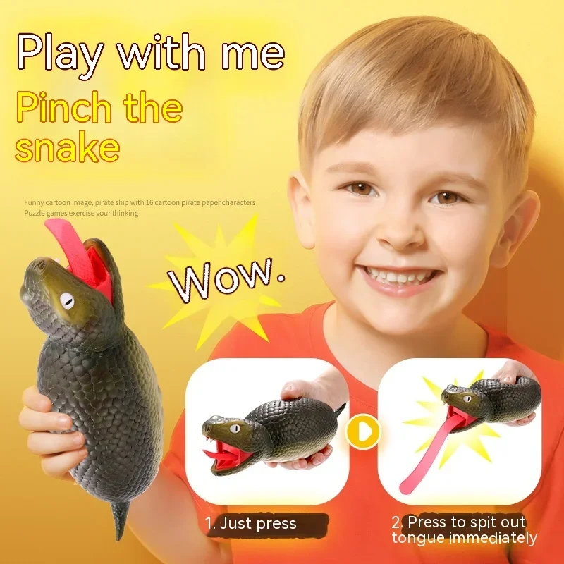 Смешная игрушка с мягким клеем в виде змеи для розыгрыша имитация декомпрессии