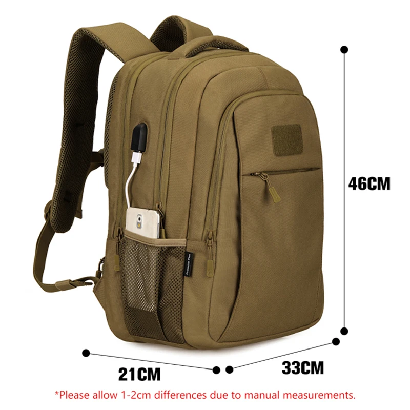 1000D 40L рюкзак для кемпинга USB военная сумка мужская дорожная тактическая