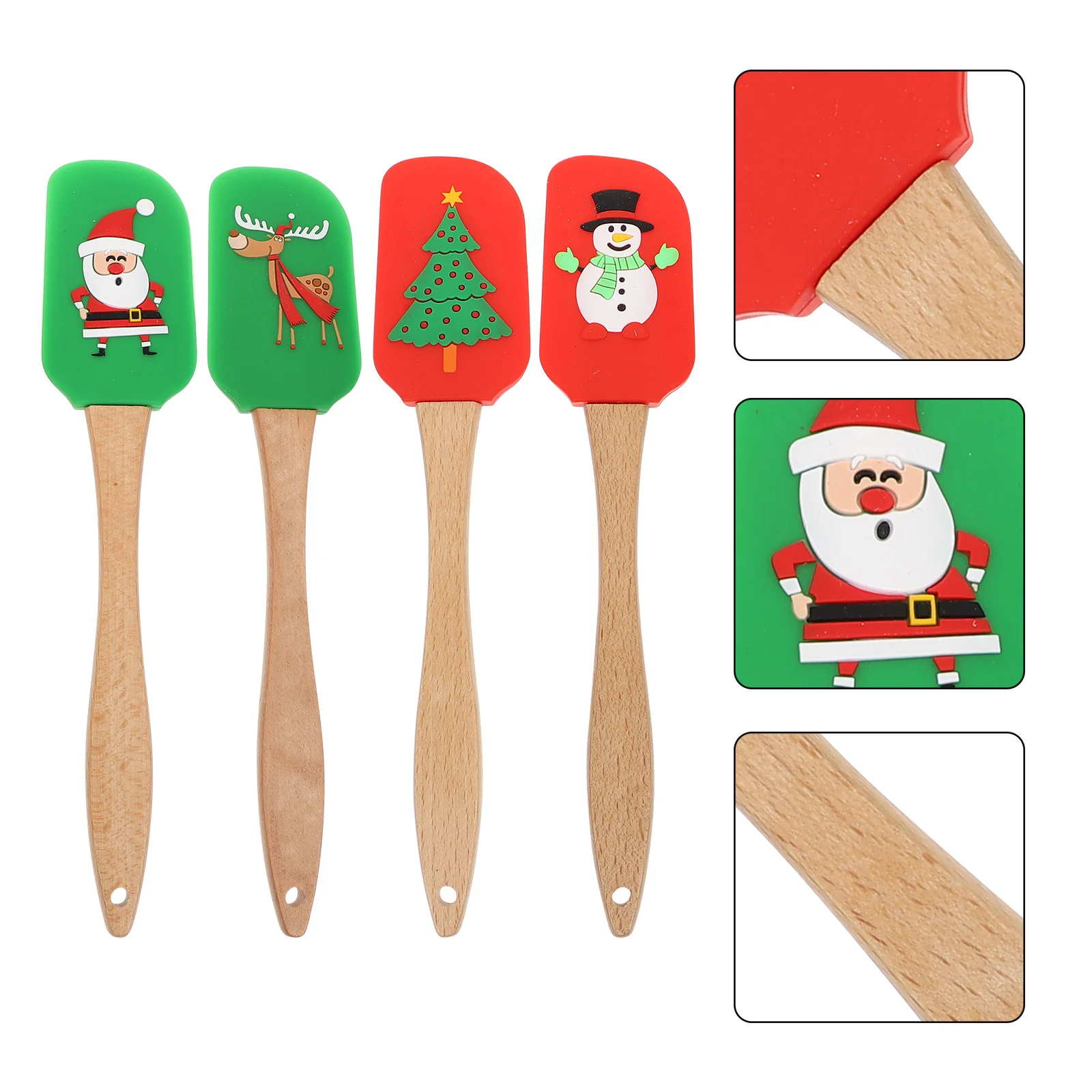 

Spatula Christmas Cake Baking Scraper Decorating Silicone Cream Kitchen Spatulas Set Rubbermixing Butter Frosting Cakes Icing