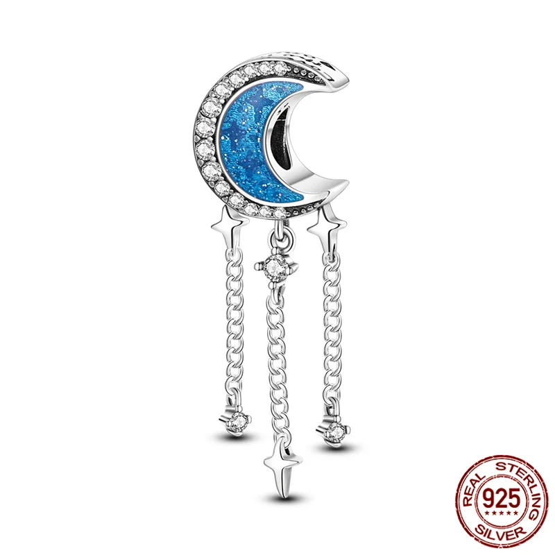 

Браслет pandora женский из серебра 925 пробы с бусинами и Луной