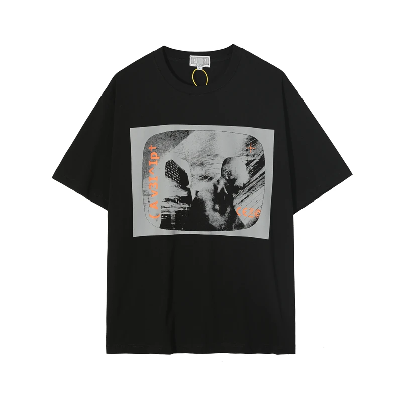 

Мужская летняя футболка CAVEMPT C.E высокого качества в масштабе 1:1, трендовый топ с мультяшным персонажем в стиле хип-хоп