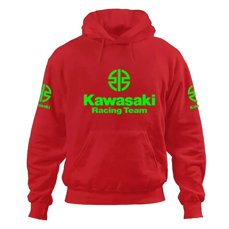 Фото Kawasaki логотип мотоцикла 202, весна/лето, новинка Y2K, модная тенденция, мужская толстовка с капюшоном, спортивная одежда для спорта на открытом воздухе, женская толстовка с капюшоном №3