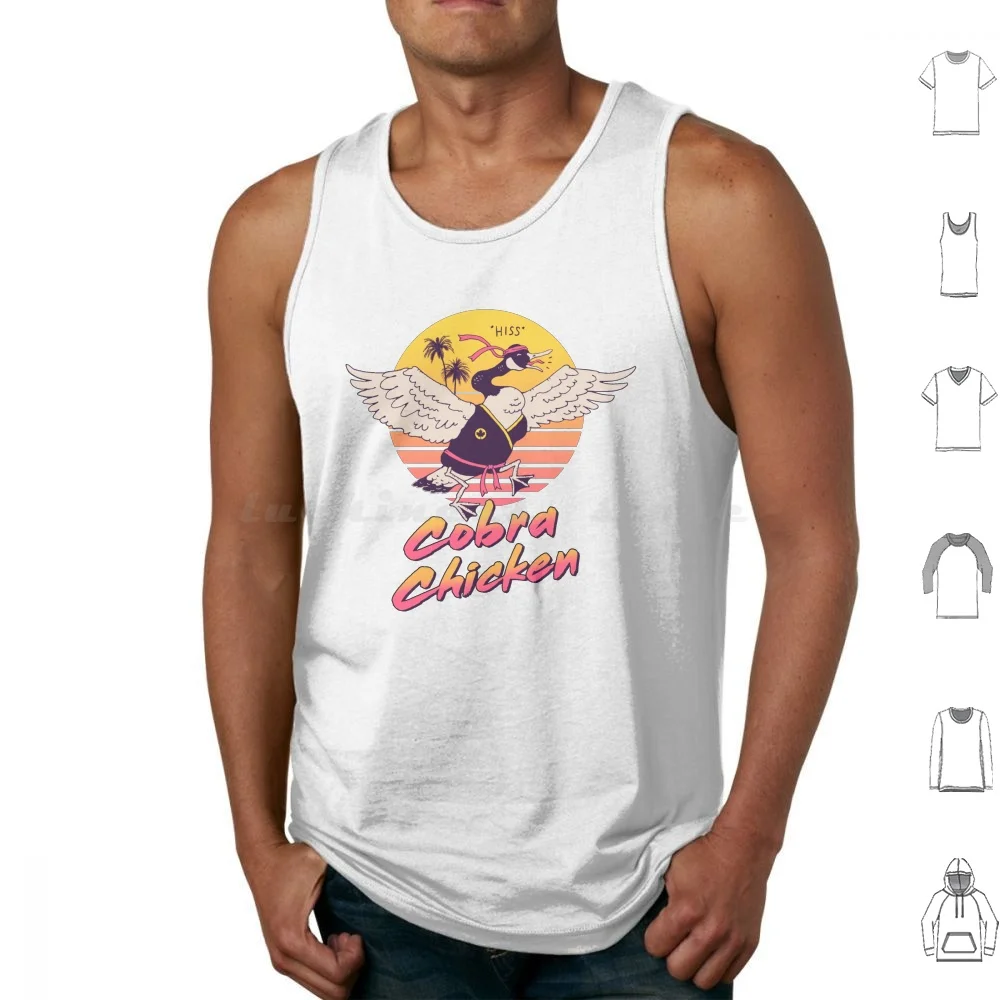 

Chicken! Tank Tops Vest Sleeveless Chicken Chickens Chicken 80S Karate Funny Childhood Animal Animals