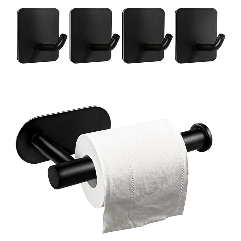 

New Toilet Paper Holder No Drilling Self-Adhesive Stainless Steel Toilet Paper Holder Toilet Roll Holder Paper Holder