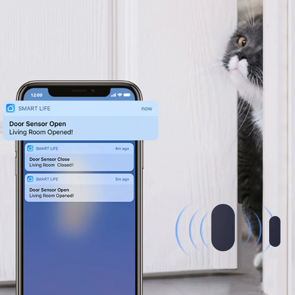 Датчик двери и окна Tuya Zigbee охранная сигнализация автоматизация умного дома