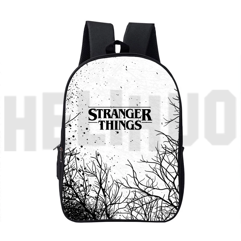 

Mochila Stranger Things Season 4 Backpacks Kids 16 Inch Double Zipper Anime Cartoon Children Hellfire Club School Bags for Girls