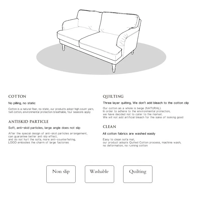 Living Room Bedroom Universal Armless All-inclusive Sofa Cover Solid Color Elastic Bed Home Non Slip Towel |