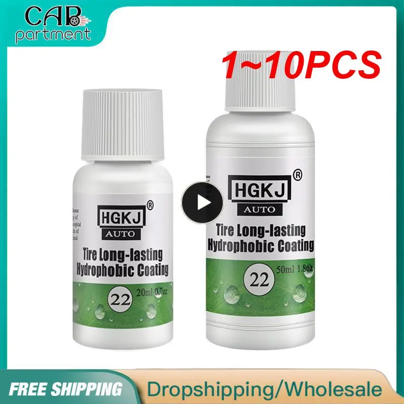 

1~10PCS 20/50ml HGKJ Auto Car Tire Coating Tire Gloss Long-lasting Hydrophobic Coating Tire Polish Tire Shine Tyre Coating TSLM2