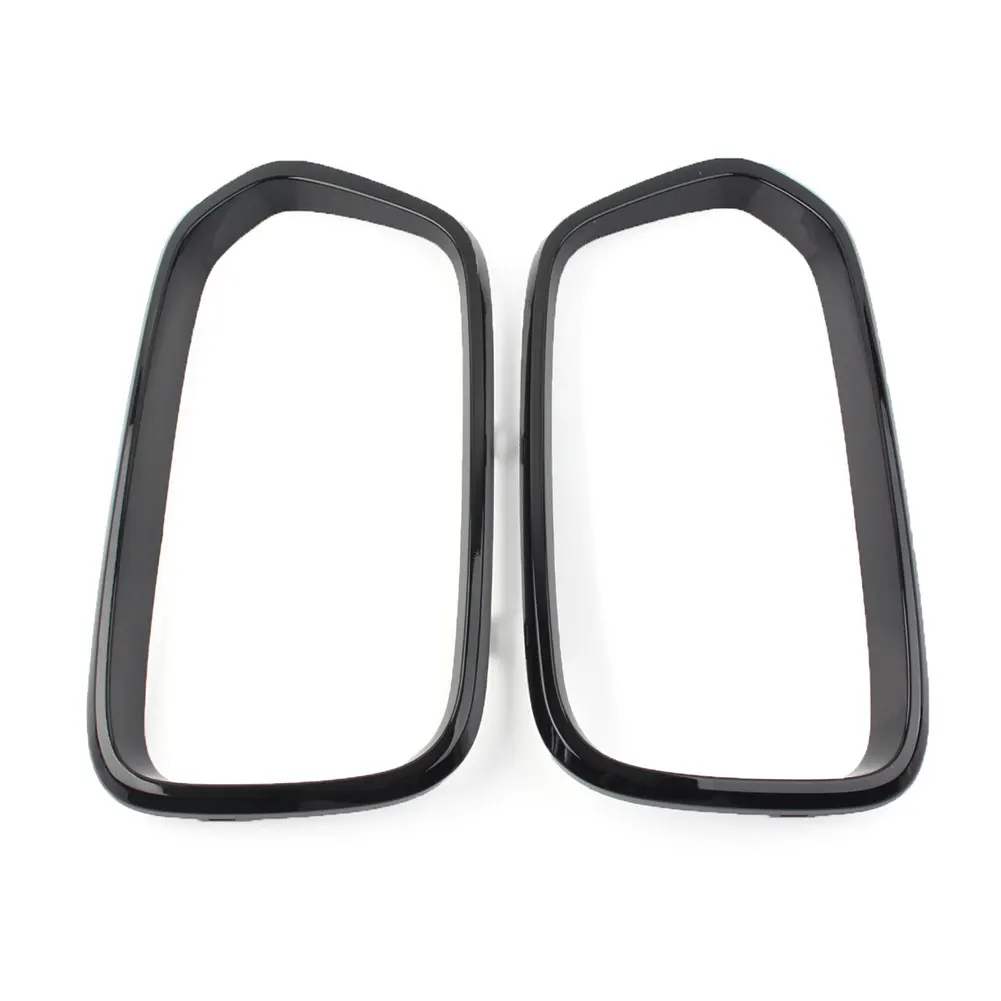 Глянцевый черный Автомобильный передний бампер решетка радиатора рама обшивка