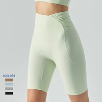 women sports yoga shorts cropped trousers slim fitness leggings workout shorts outdoor running breeches yoga pants for woman