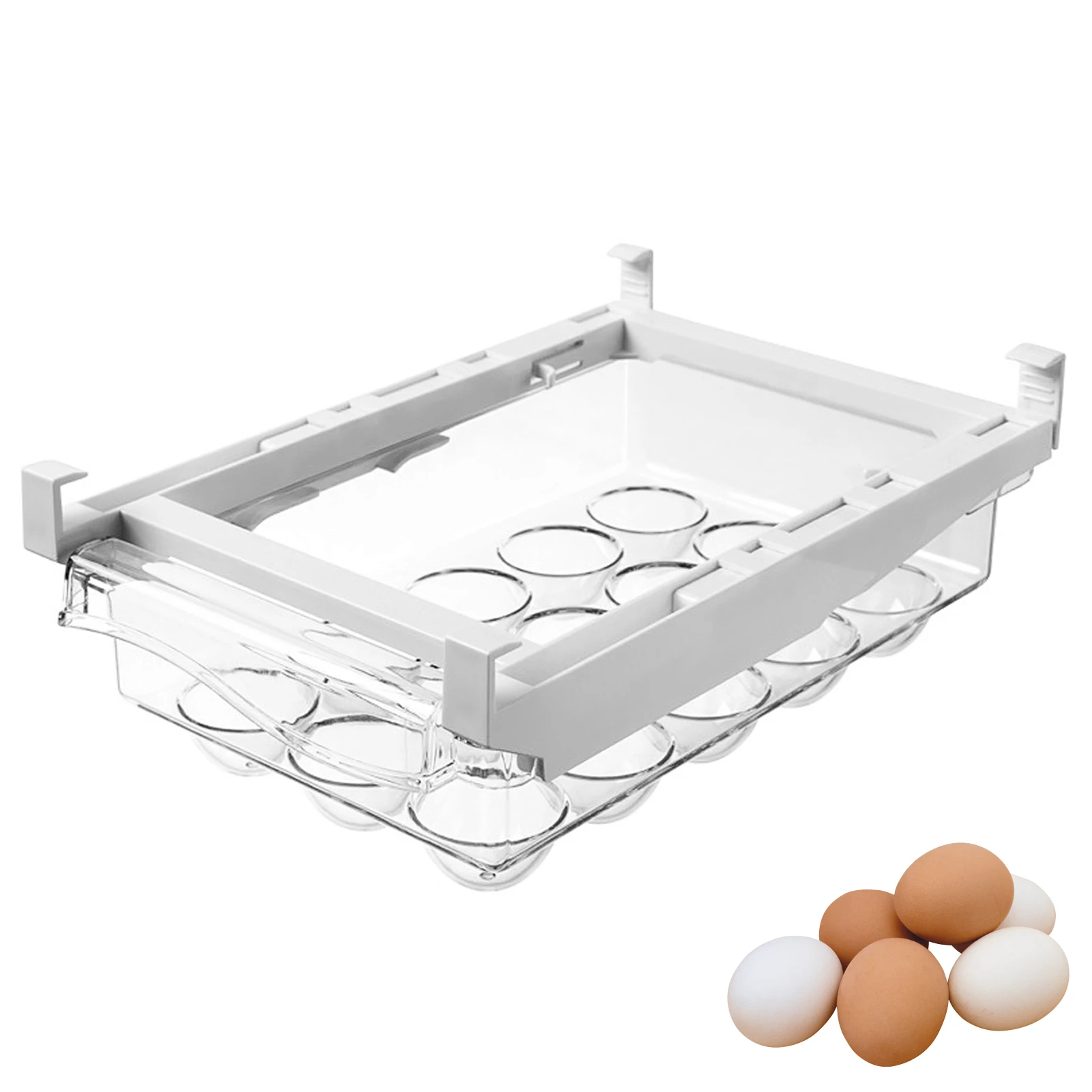 

Fridge Organizer Drawer Fridge Organizer Storage PC Box Pull Out With Handle Storage PC Box For Egg Fruit Vegetable Fit For