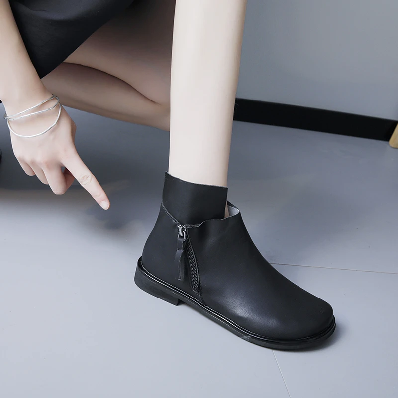 Ankle Boots Autumn Flats Vintage Shoes for Women Elegant Comfortable Soft Moccasin Fashion Woman Spring Summer Barefoot Hot 2023