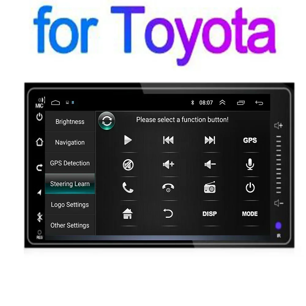 2 Din Android 13 Универсальный 7-дюймовый автомобильный радиоприемник для Toyota GPS Navigaion