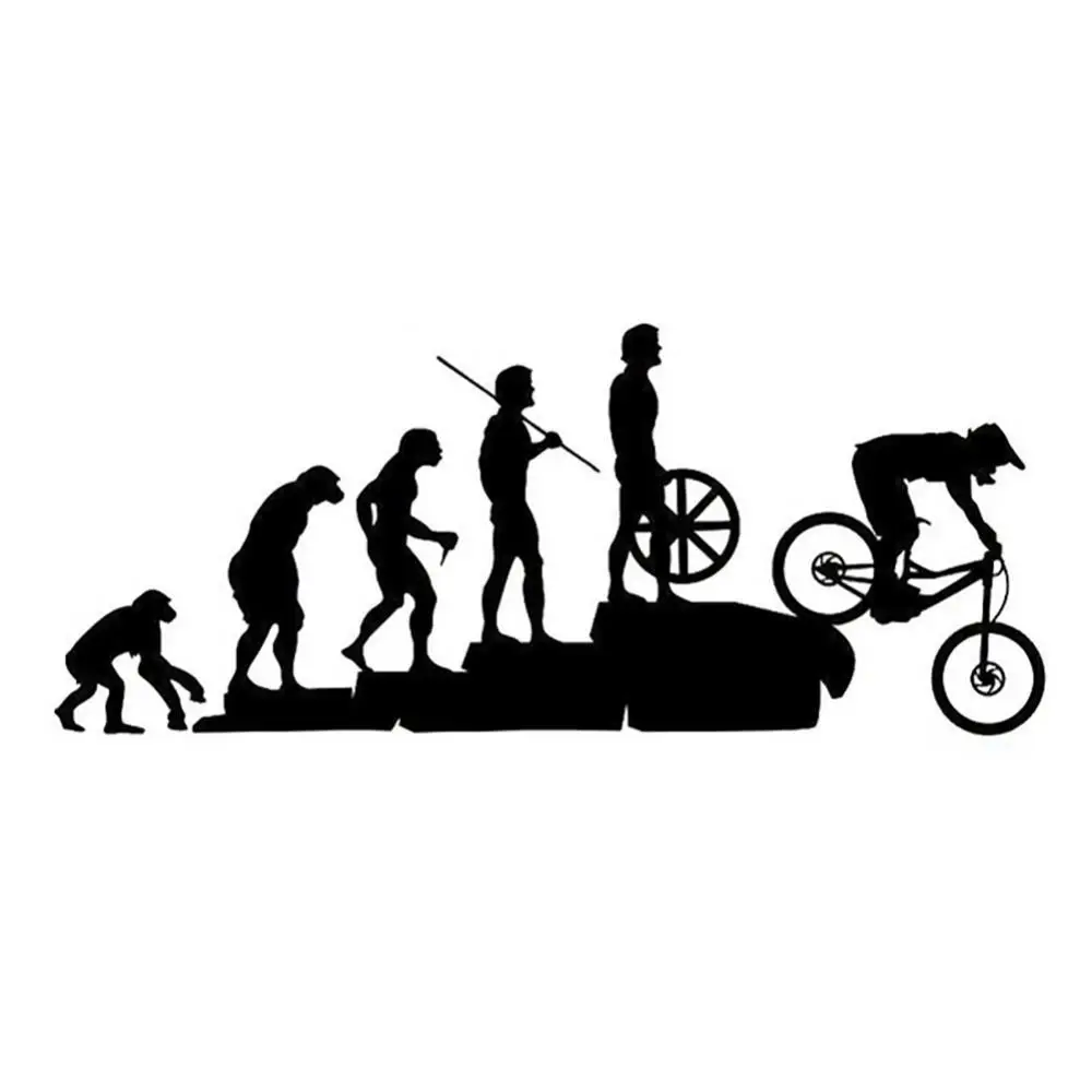 

Funny Human Evolution Bike Car Reflective Decals Sticker Sup Hot Sale Styling Vinyl Stickers Water-resistant High Stickiness