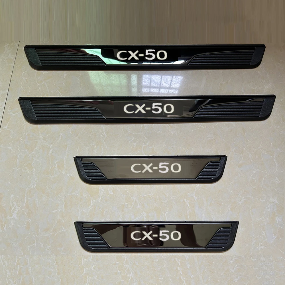 Для Mazda CX-50 CX50 2025 накладка на порог приветствия педаль протектор Kick нержавеющая сталь пластиковый автомобильный аксессуар